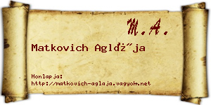 Matkovich Aglája névjegykártya
